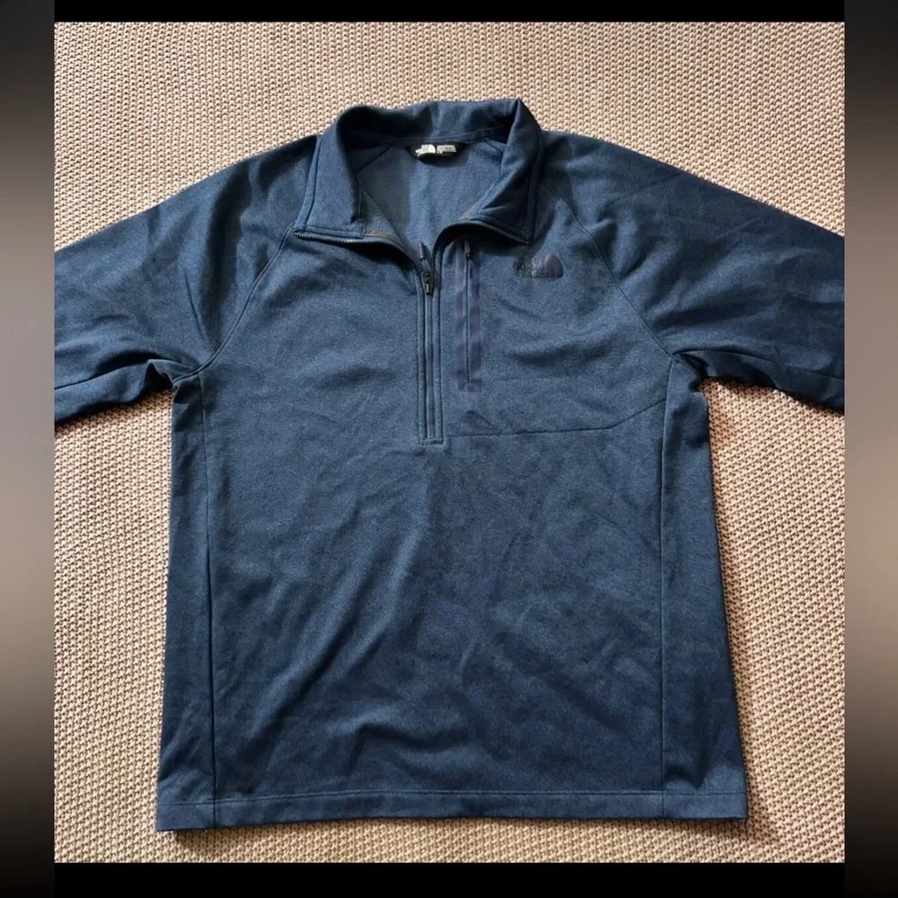 The North Face Men Blue Pullover Sweater winter‎ Jacket Long Sleeve Size Large